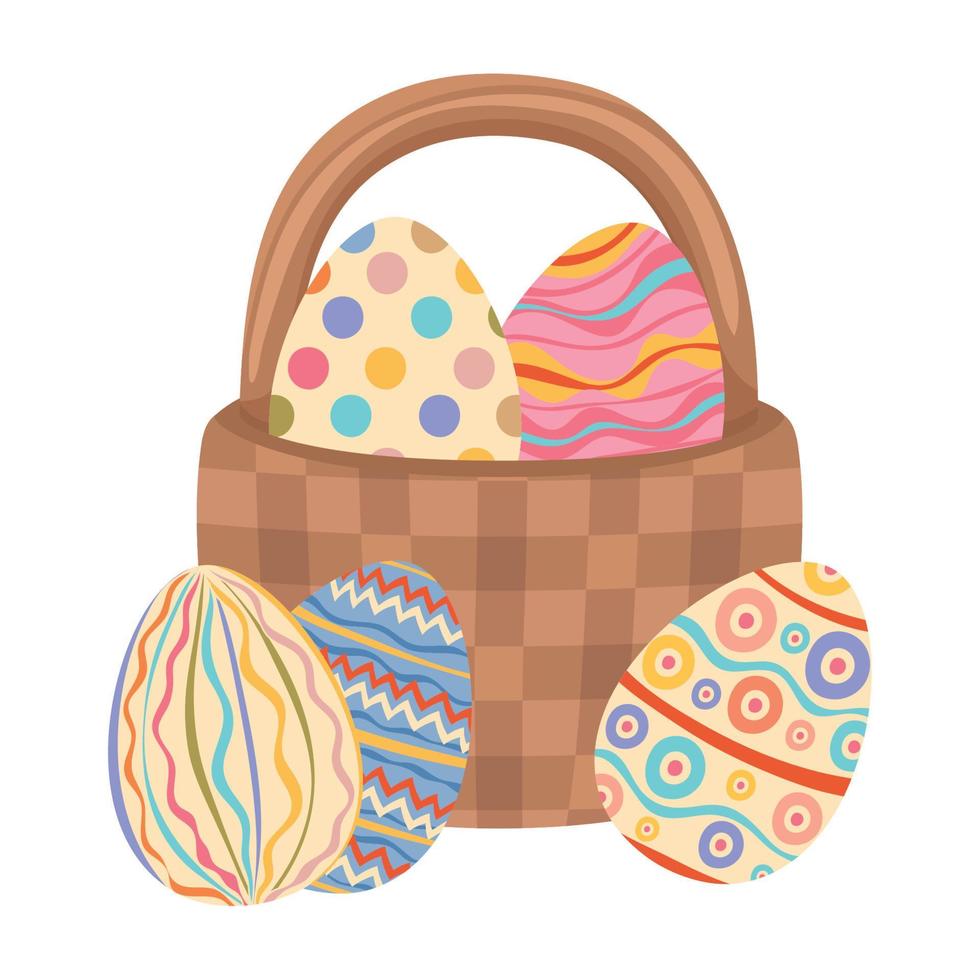 eggs basket design vector