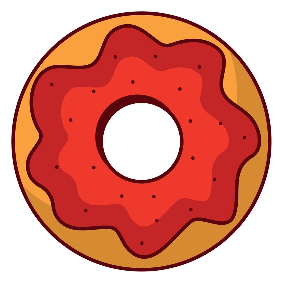 glazed donut icon vector