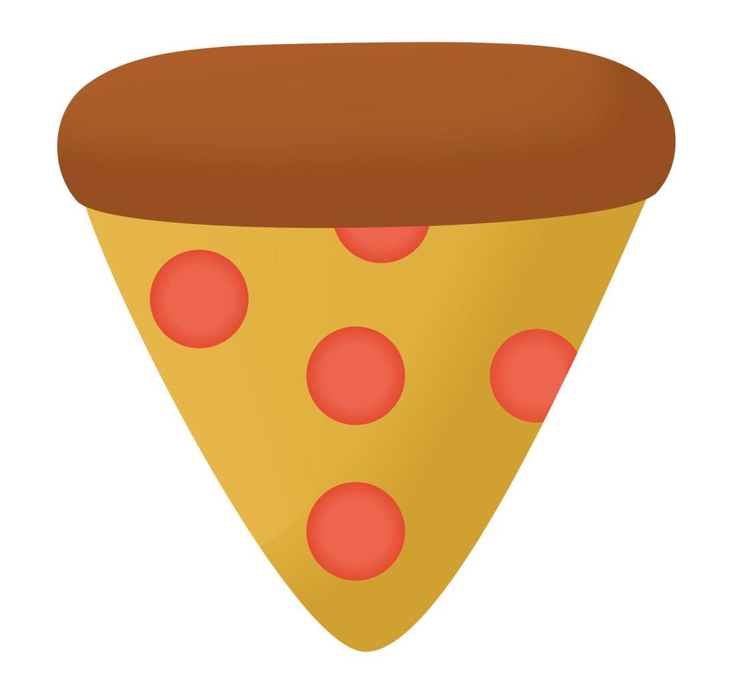 3d Pizza rebanada vector