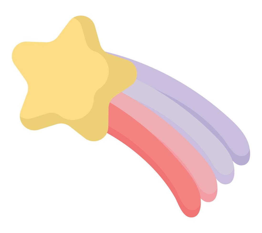 colored shooting star vector