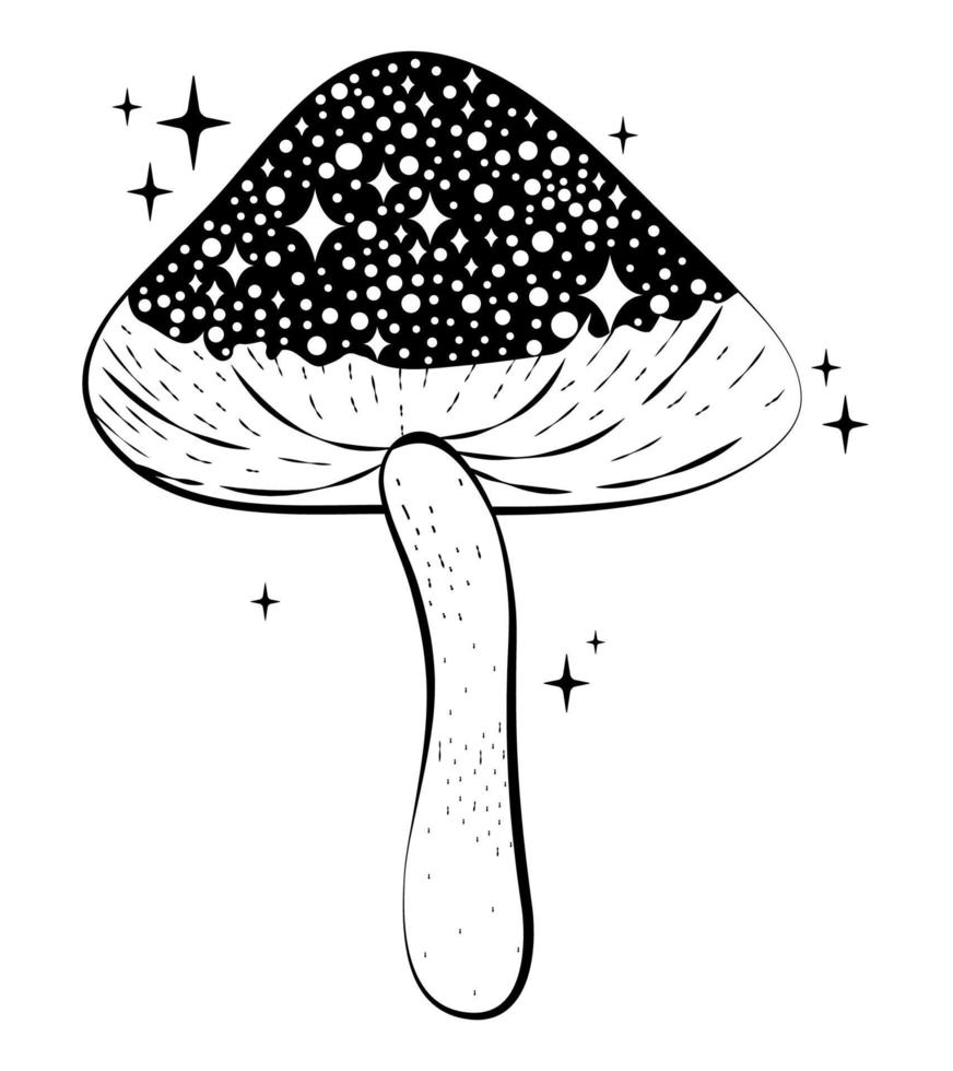 black mushroom design vector