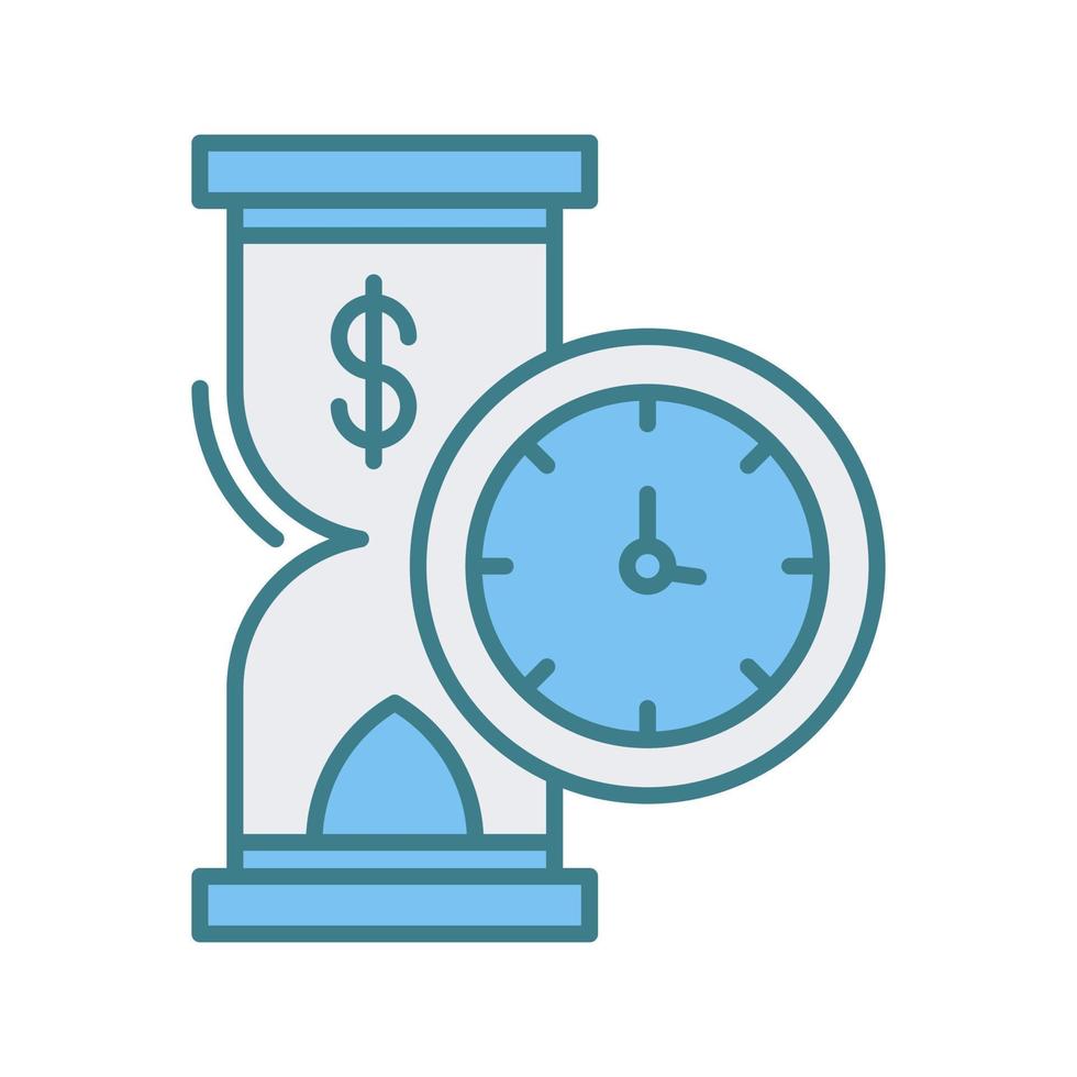 el tiempo es dinero vector icono