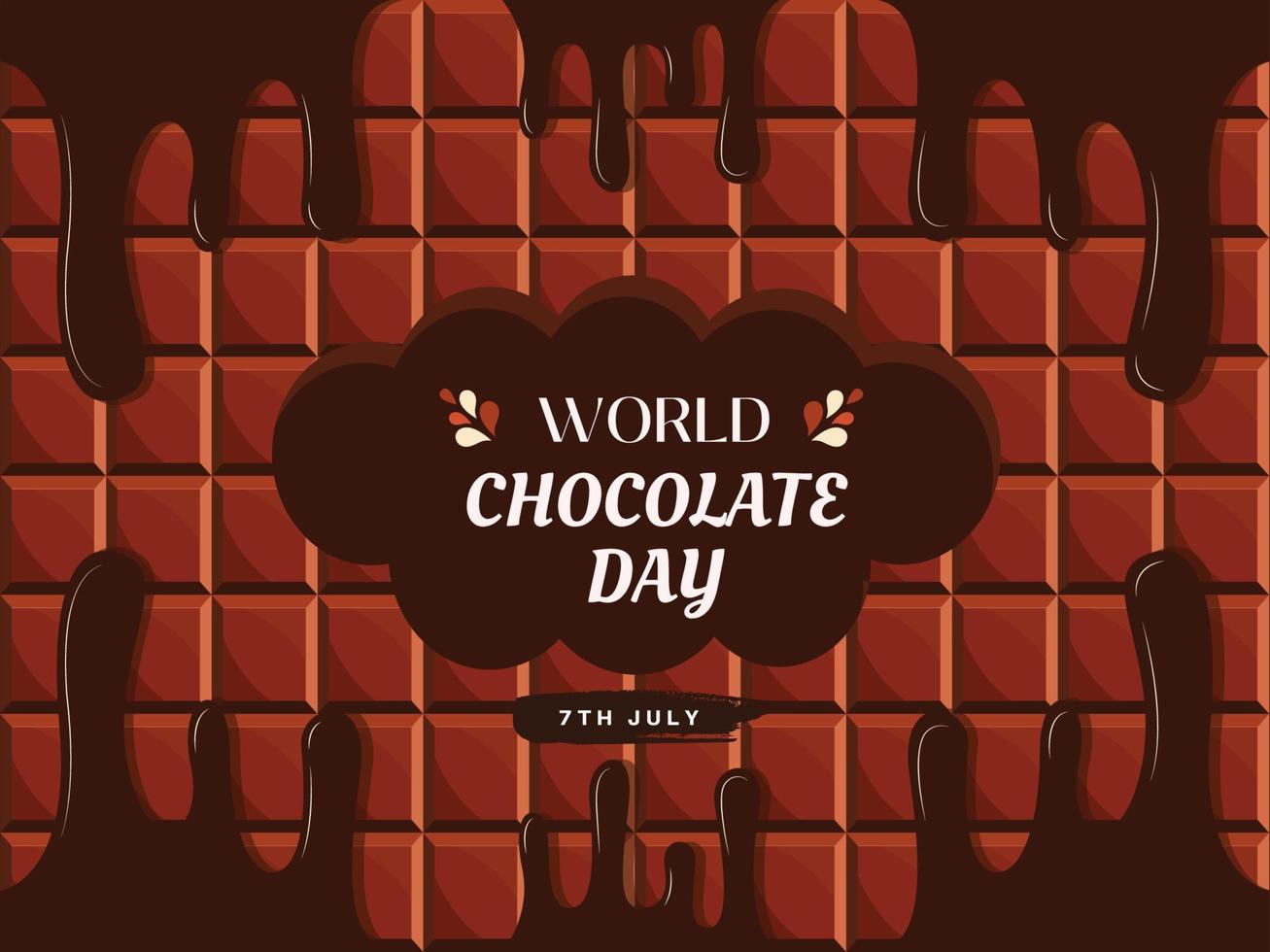 Cream Simple World Chocolate Day vector