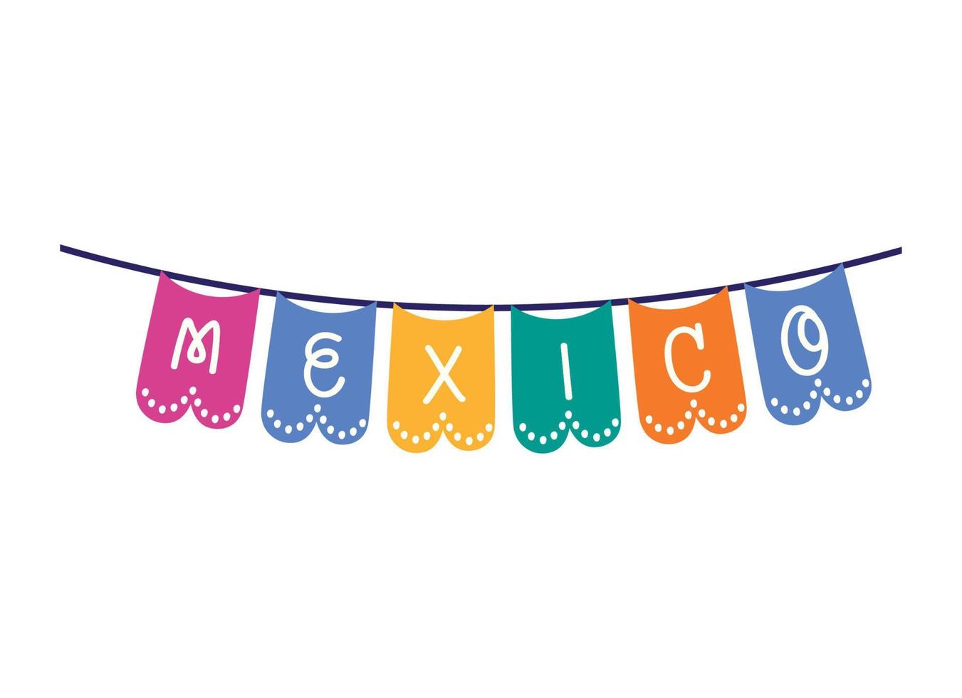 mexicano guirnaldas diseño vector