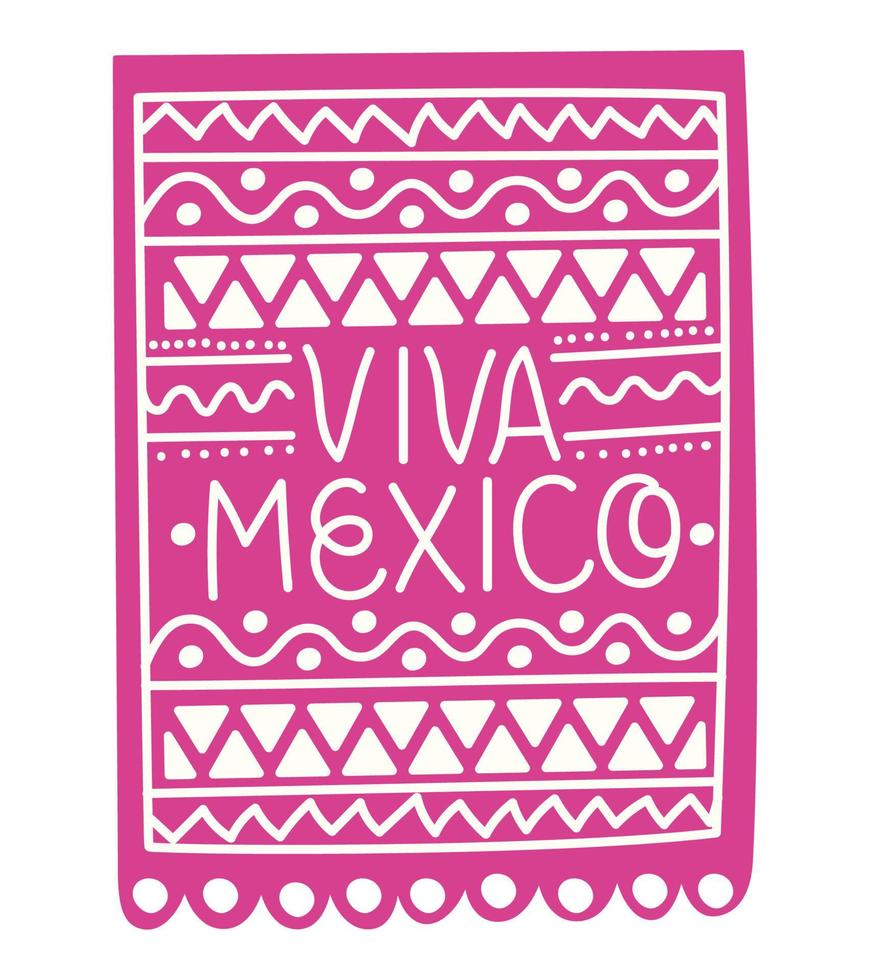pink mexican garland vector