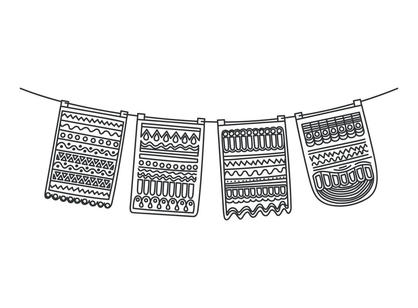 mexican garlands illustration vector