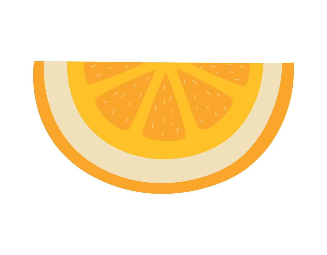 orange slice design vector