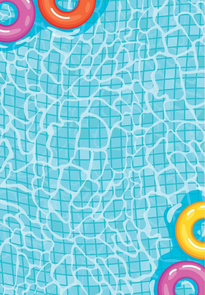 lifesavers over a pool vector