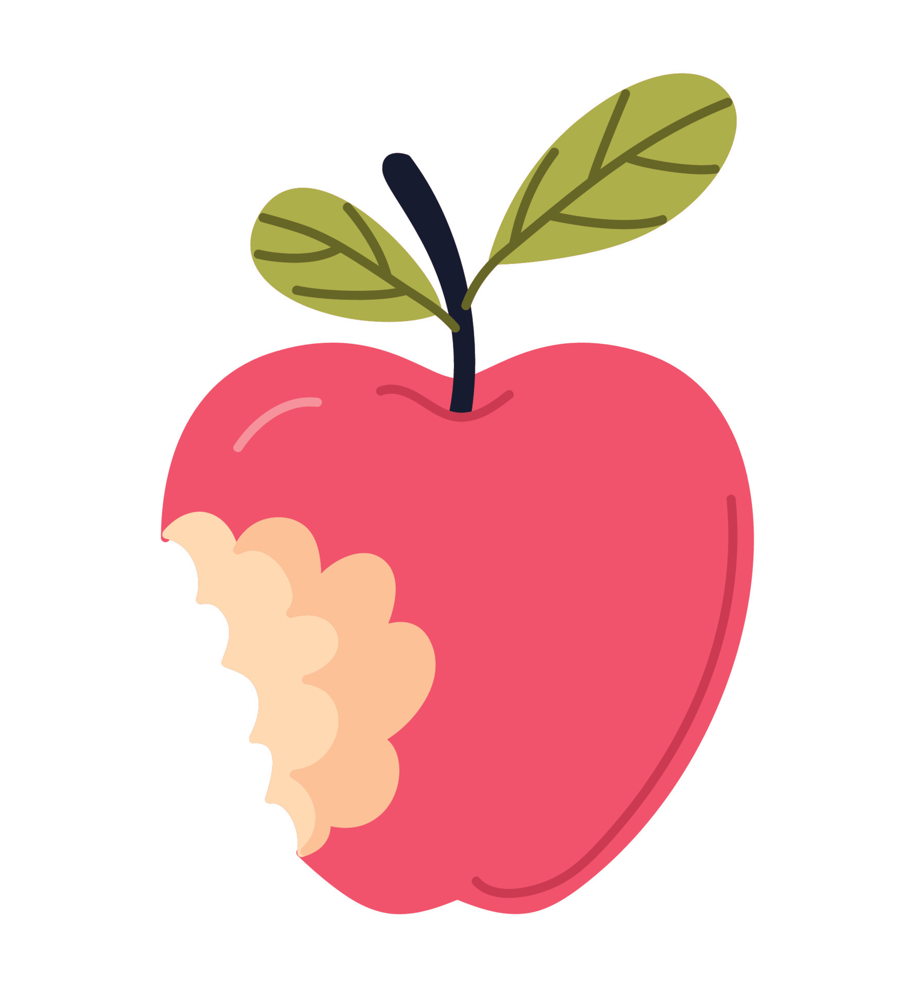 apple with bite 21380231 Vector Art at Vecteezy