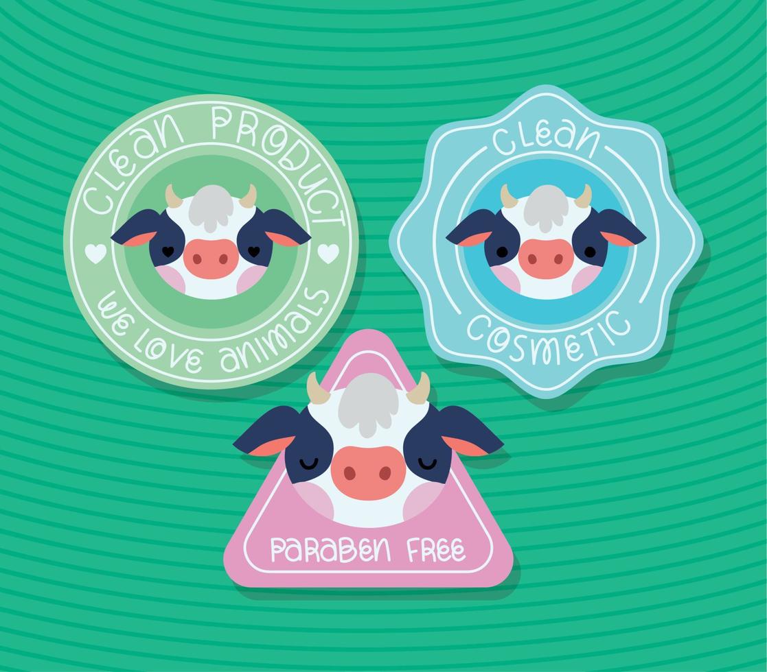 cruelty free emblems vector