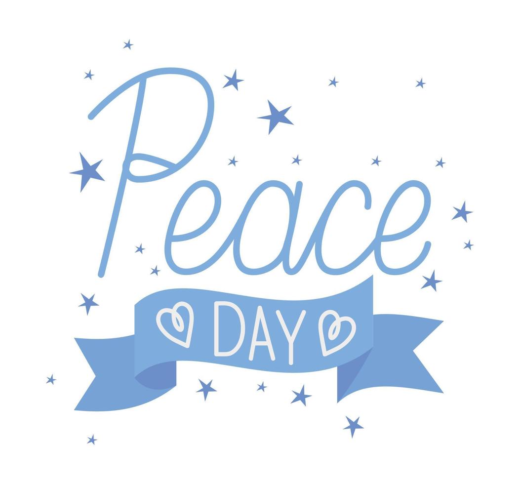 peace day lettering vector