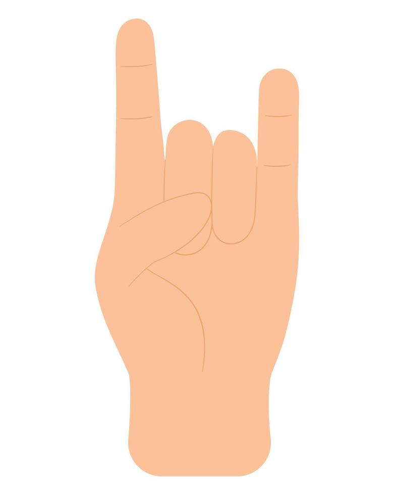 rock hand gesture vector