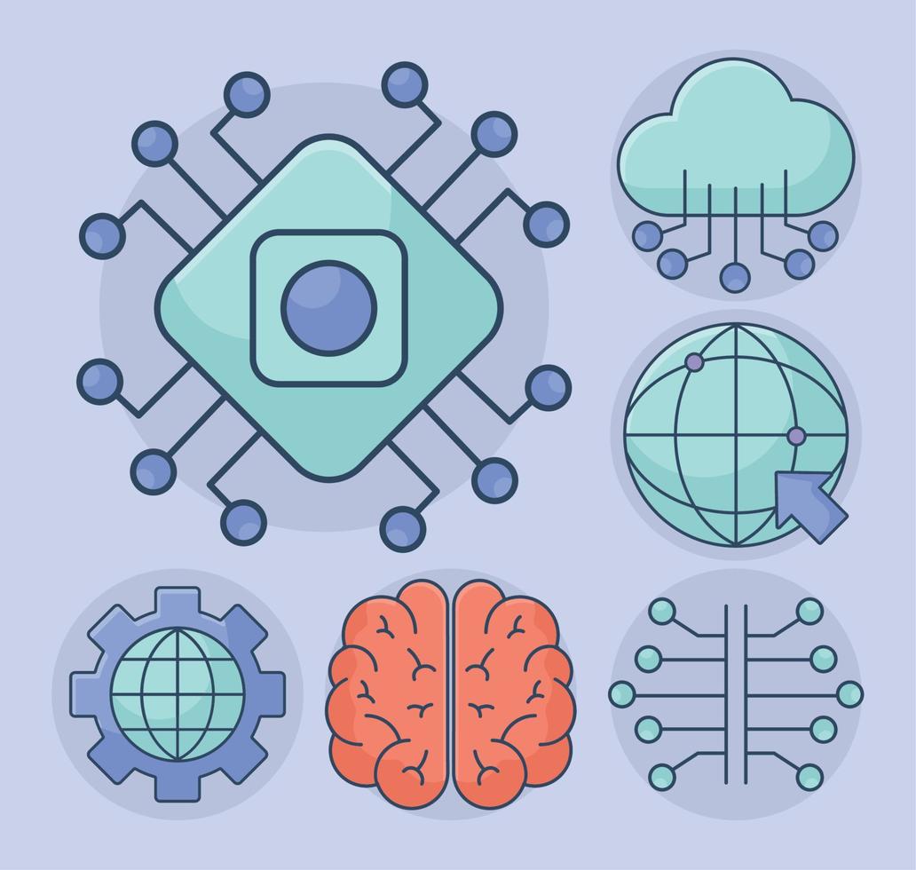 ia technology elements vector