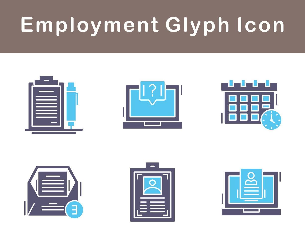 Employment Vector Icon Set