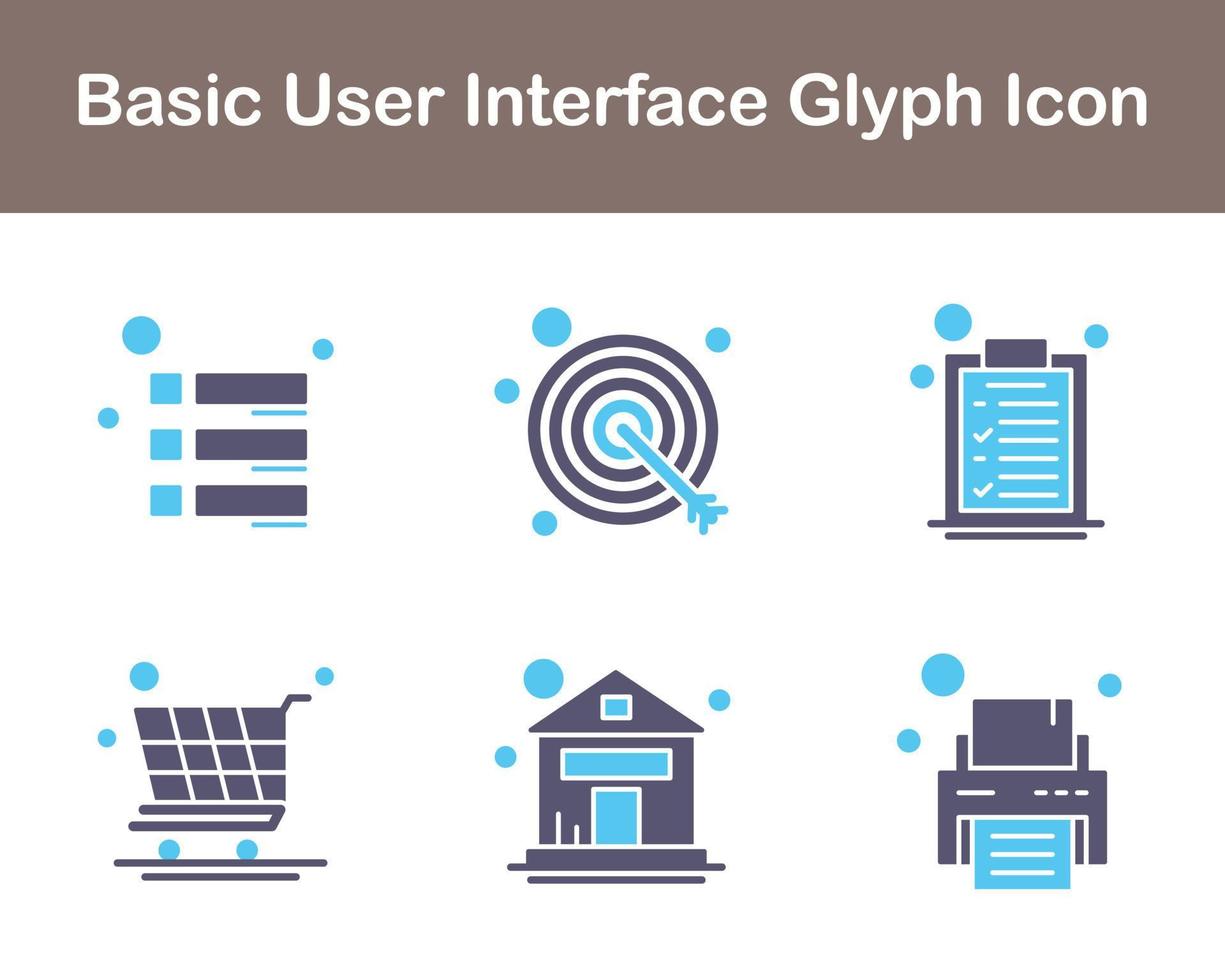 Basic User Interface Vector Icon Set