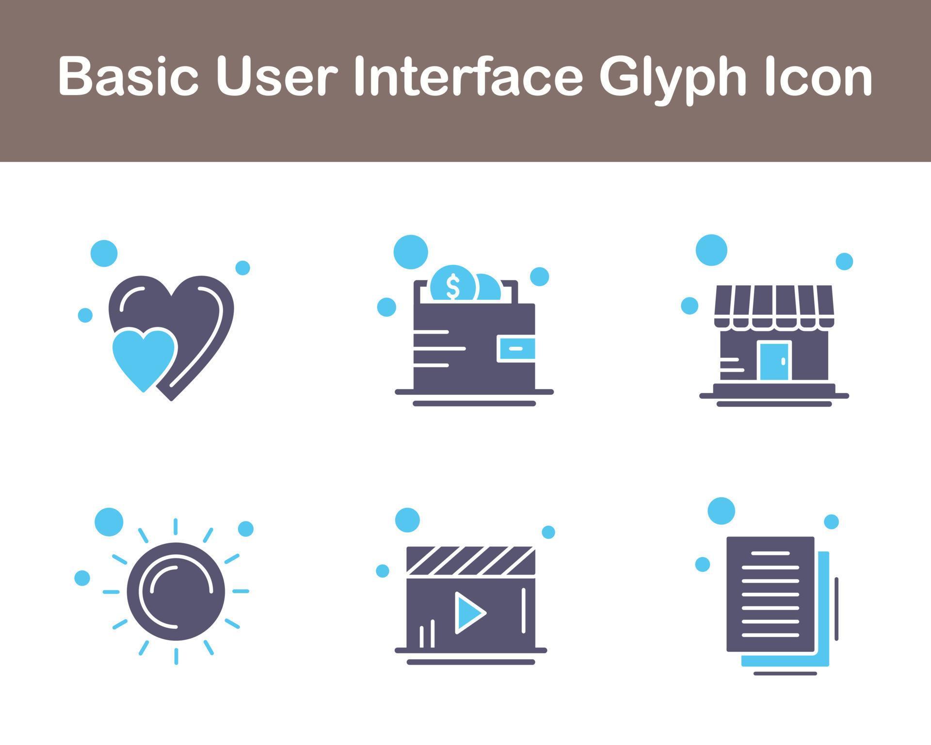 Basic User Interface Vector Icon Set 21380332 Vector Art at Vecteezy