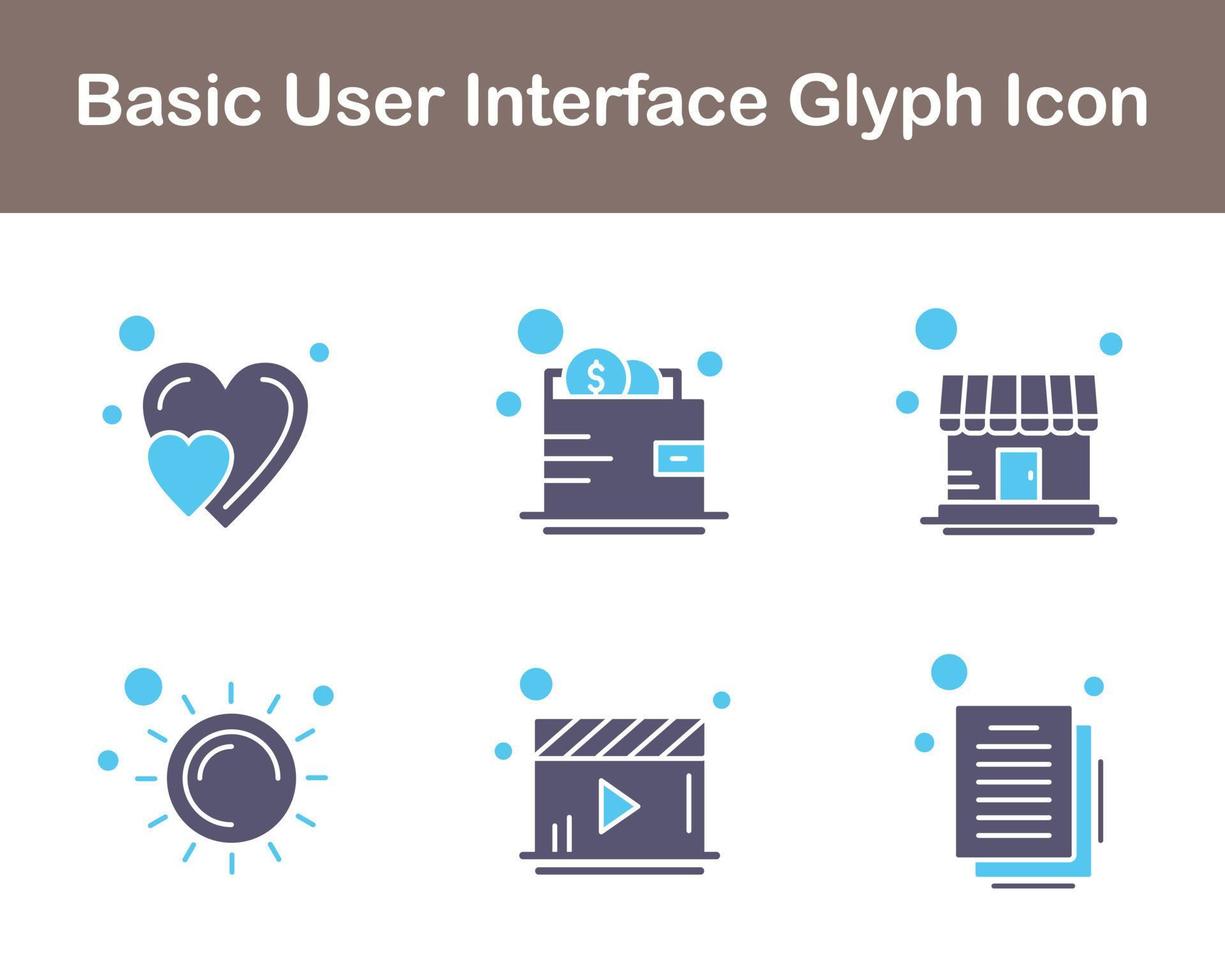 Basic User Interface Vector Icon Set