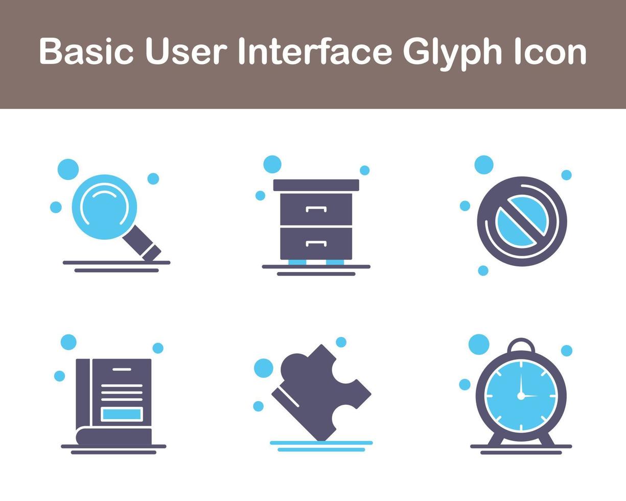 Basic User Interface Vector Icon Set