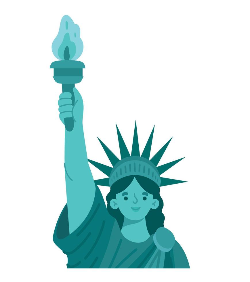 green liberty statue vector