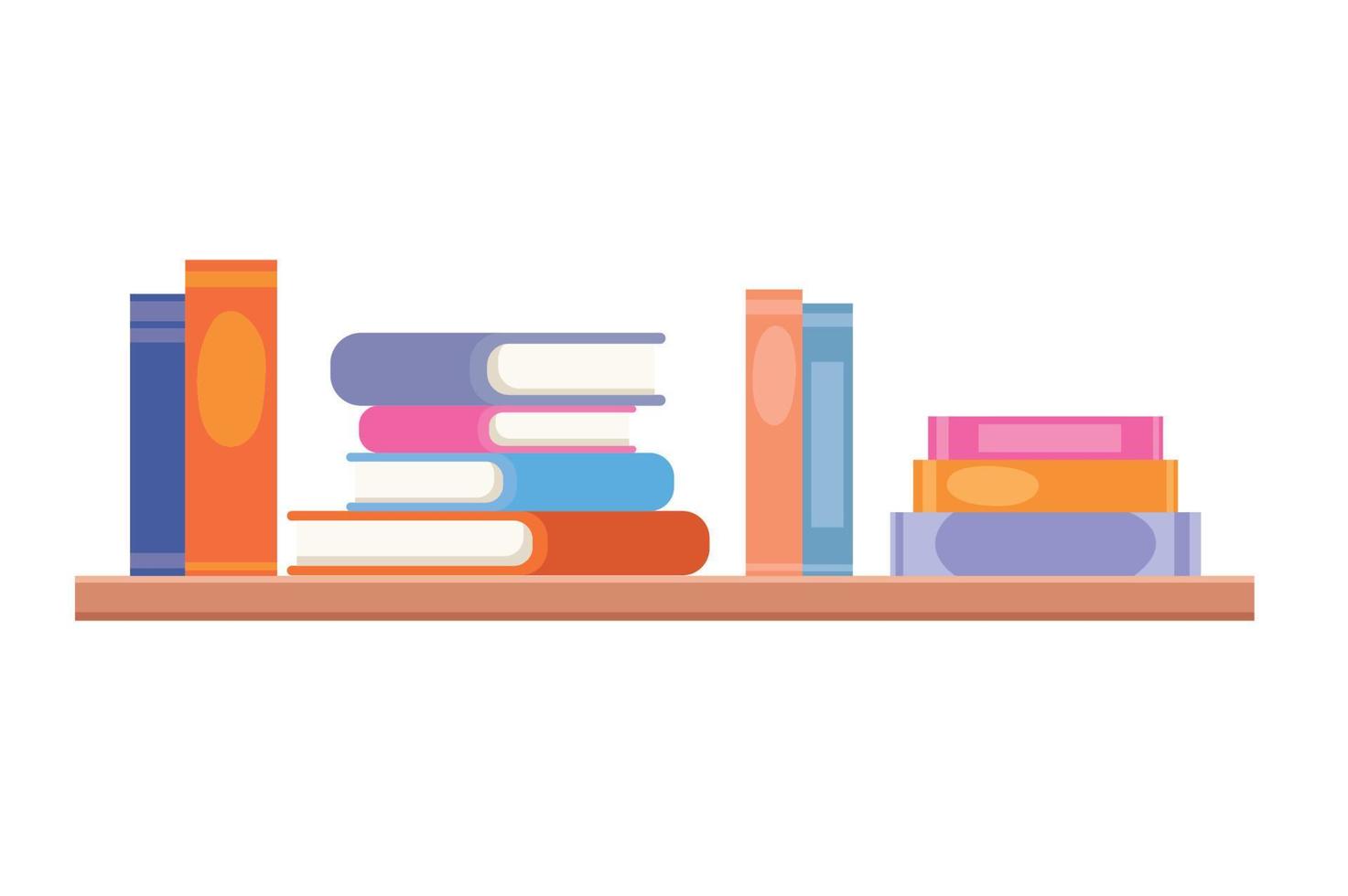 books stacks illustration vector