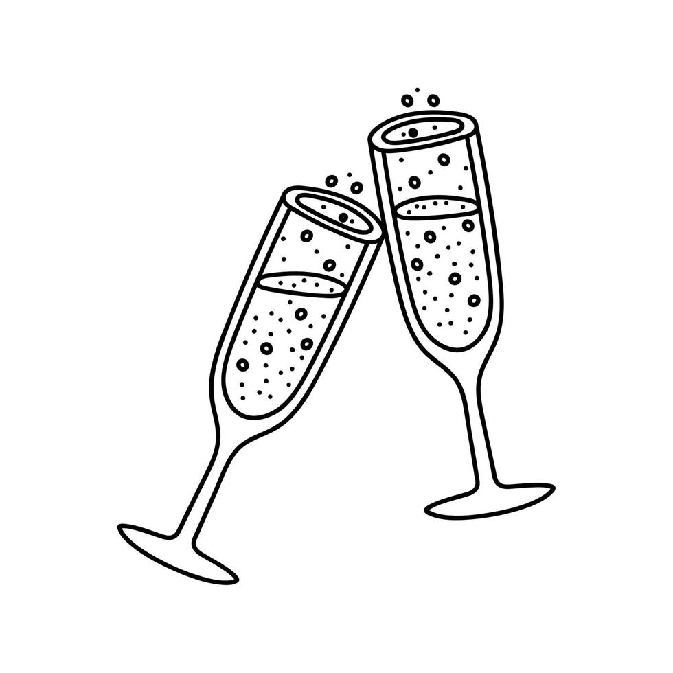 champagne glasses design vector