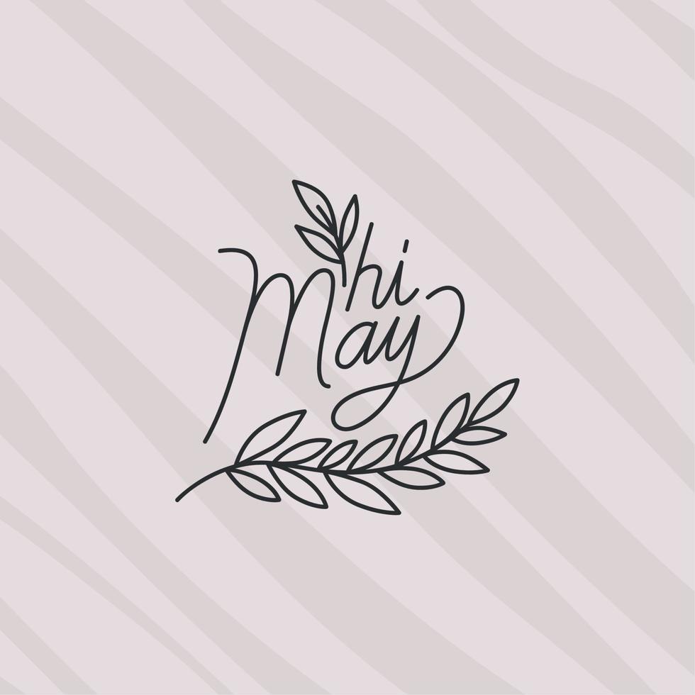cartel of hi may vector