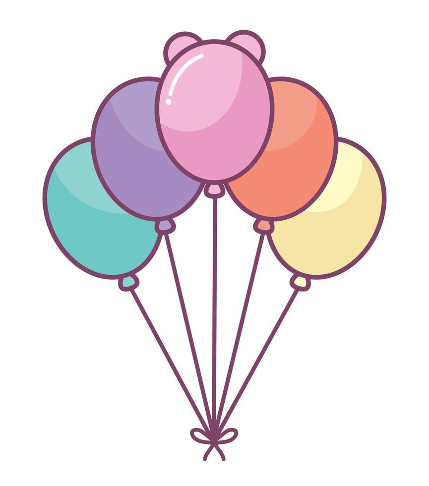 birthday balloons design vector