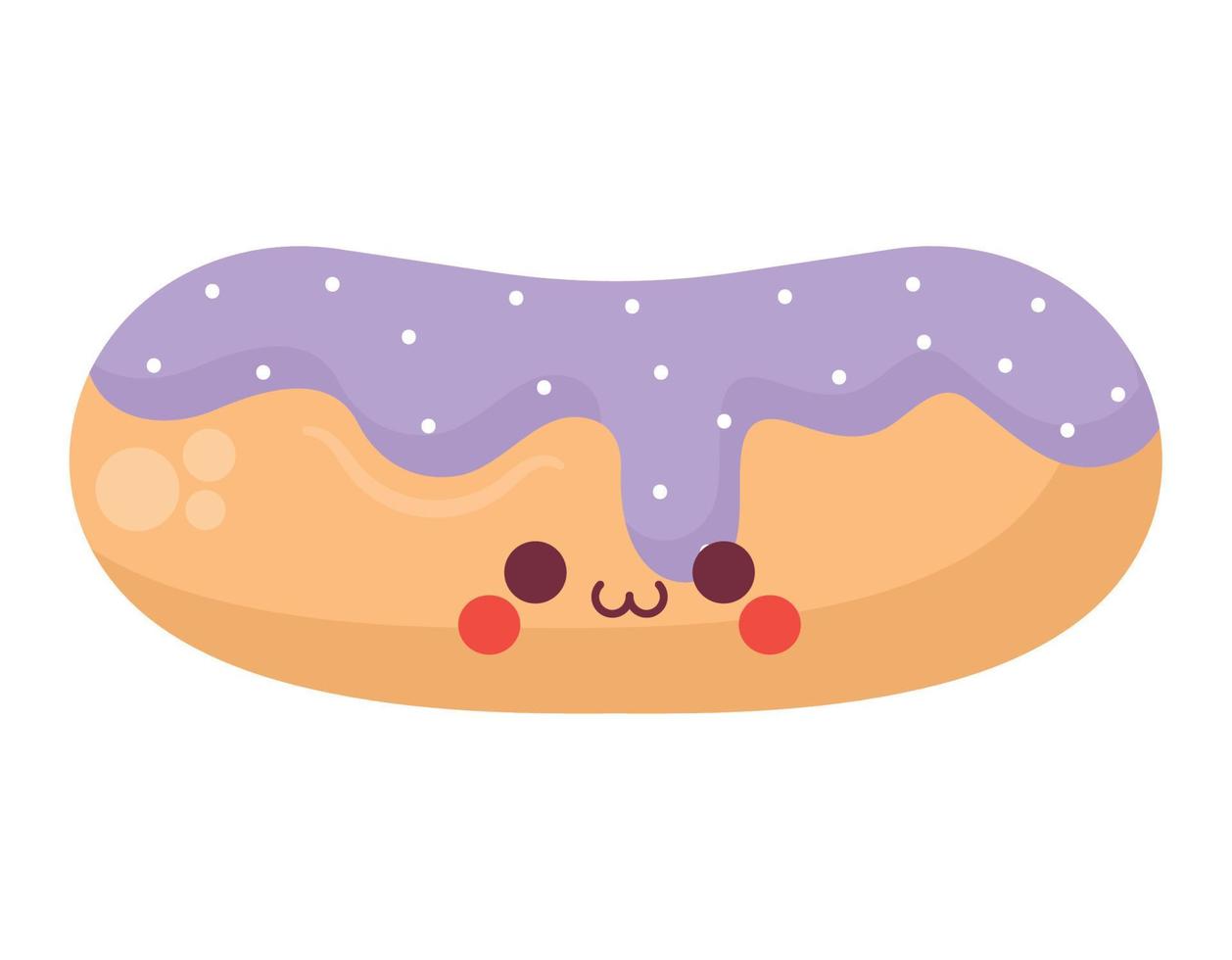 kawaii donut illustration vector