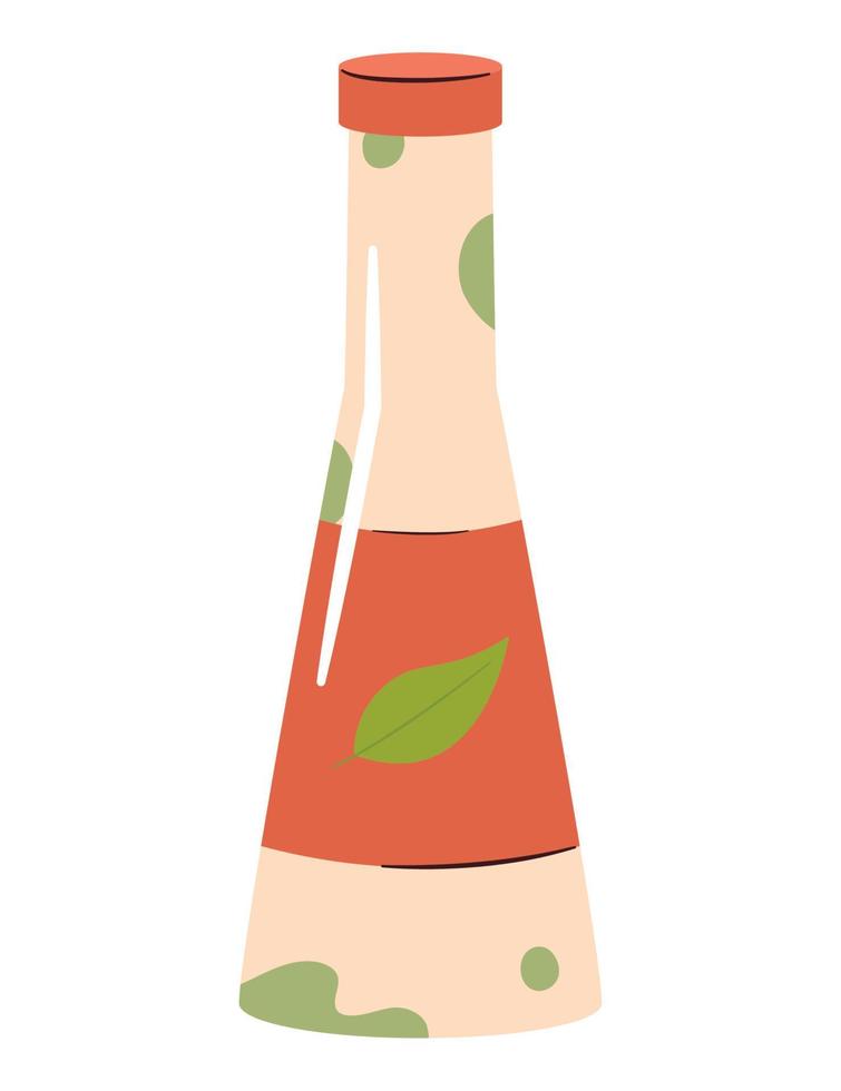 herbs beverage bottle vector
