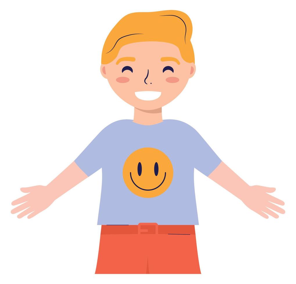 smiling kid design vector