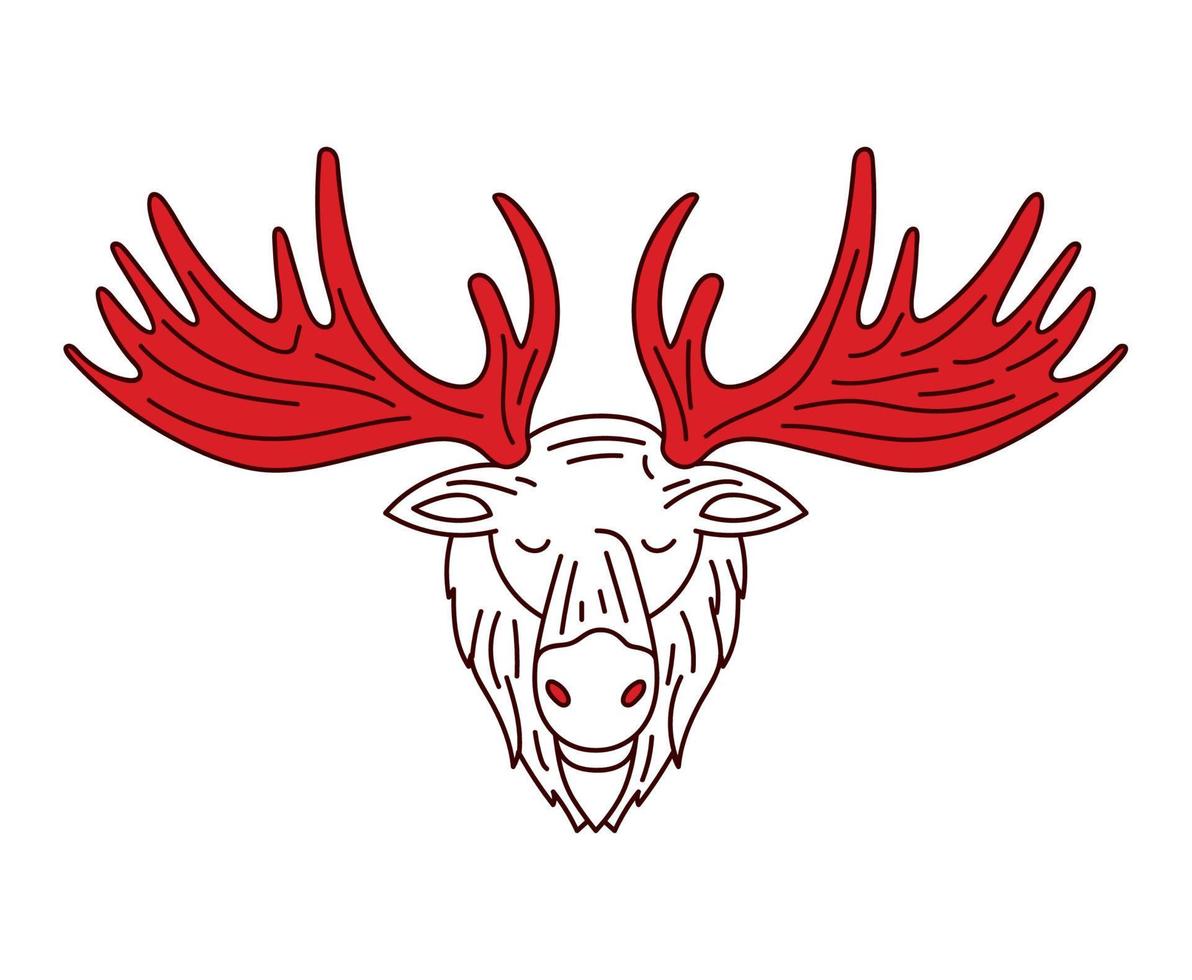 moose head design vector