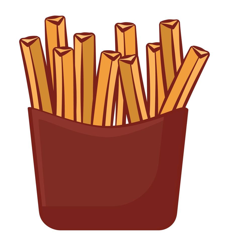 colored french fries vector