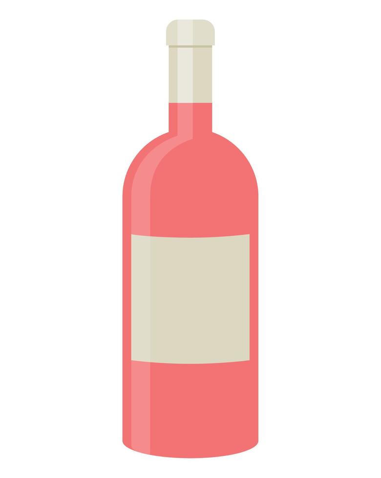 pink wine bottle vector