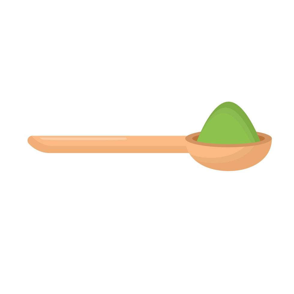 matcha tea spoon vector