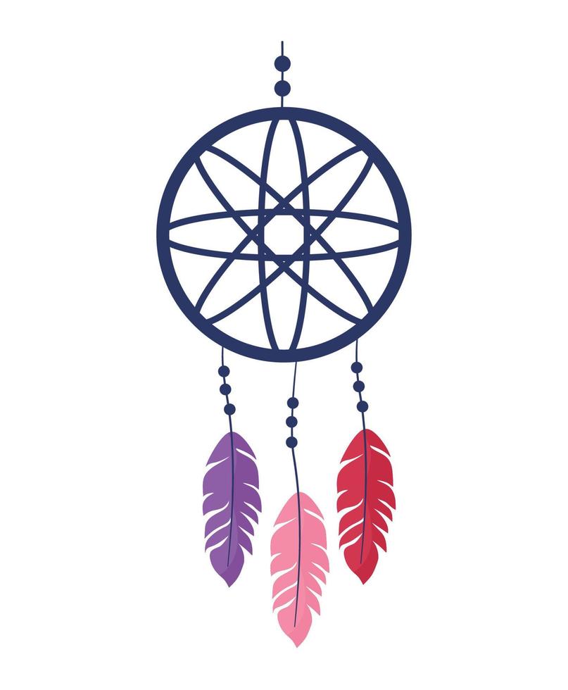 colored dream catcher vector