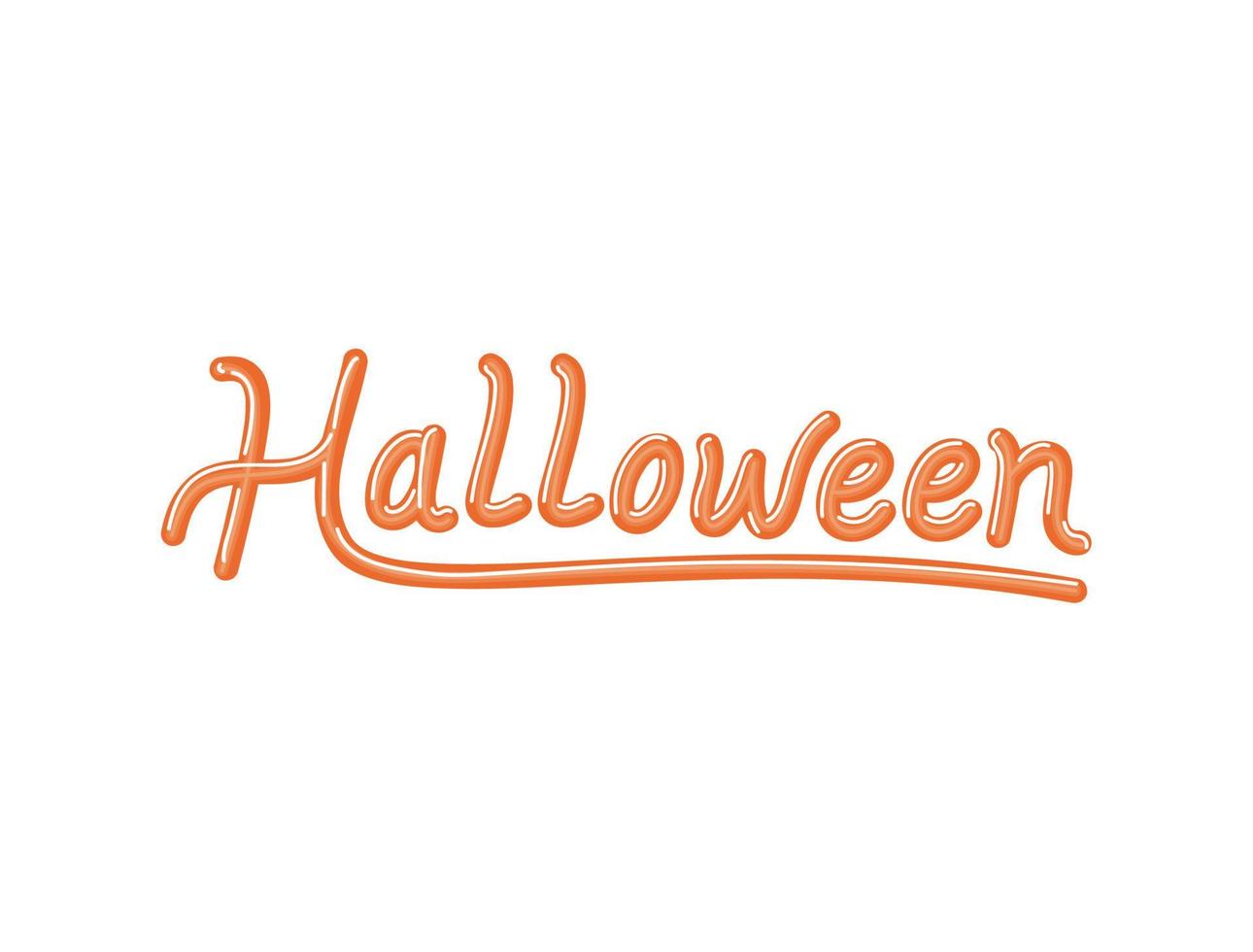 orange halloween lettering vector