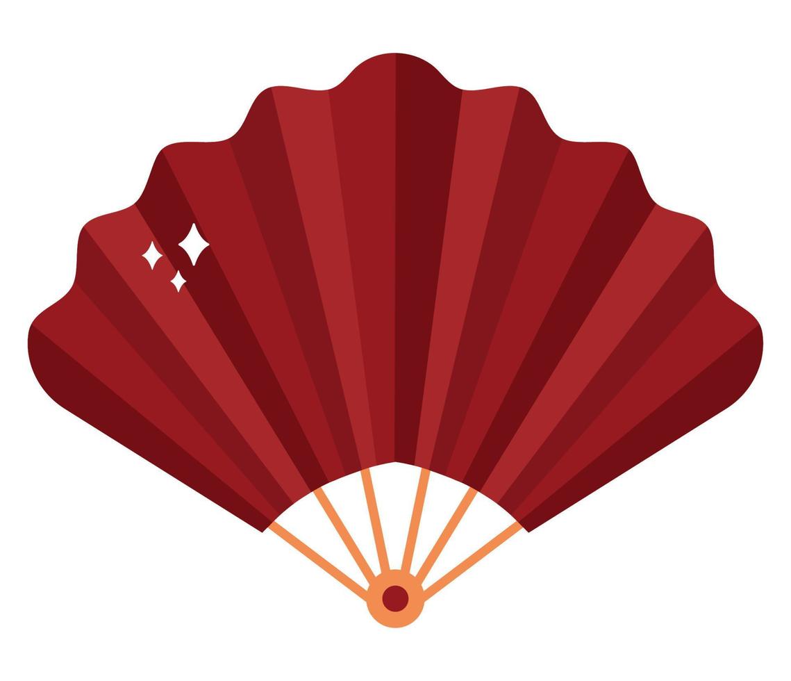 red hand fan vector