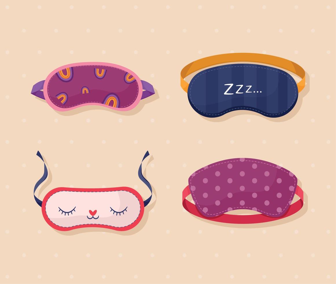 four sleeping mask vector