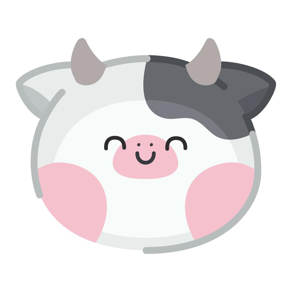 happy cow face vector