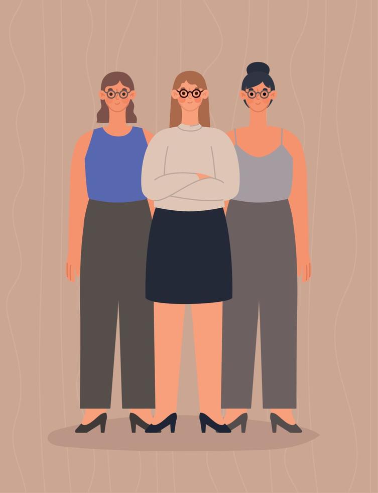 contento mujer de negocios póster vector