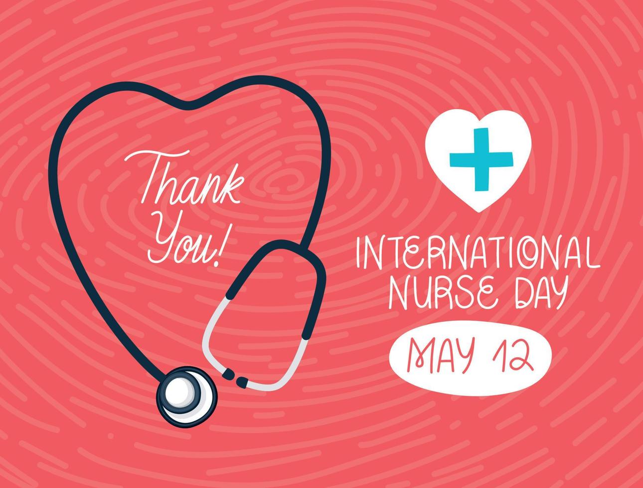 internacional enfermeras día cartel vector