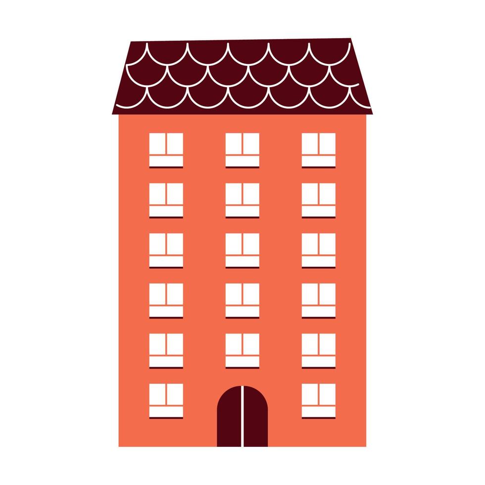 orange building design vector