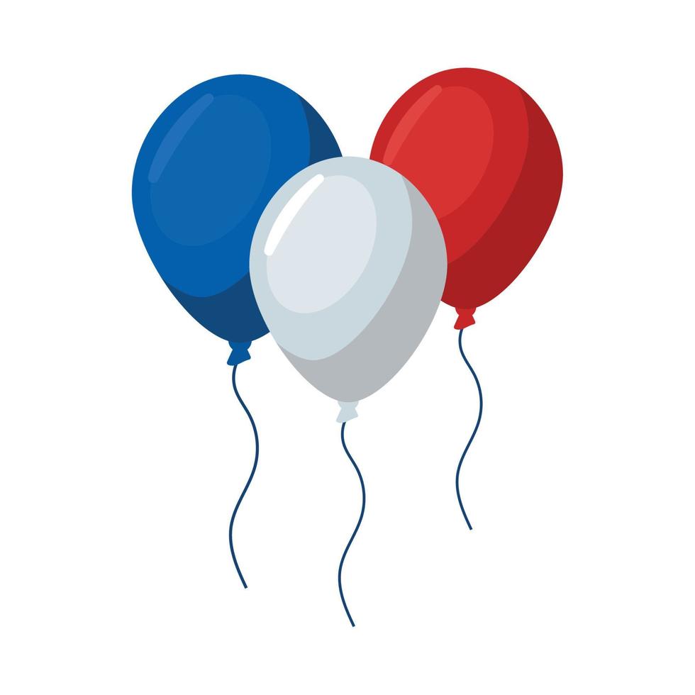 bastille day balloons design vector