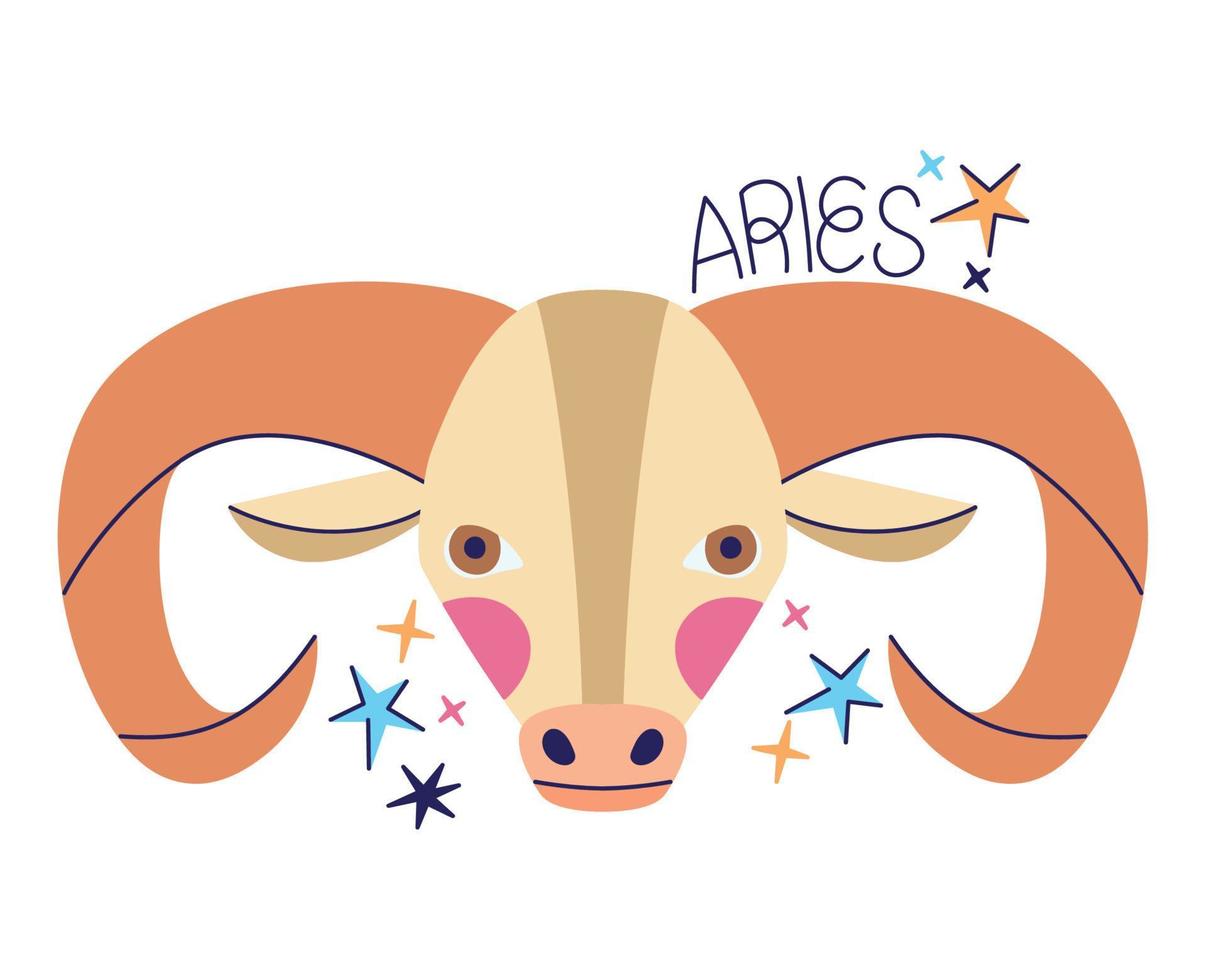 zodiac aries constellation vector