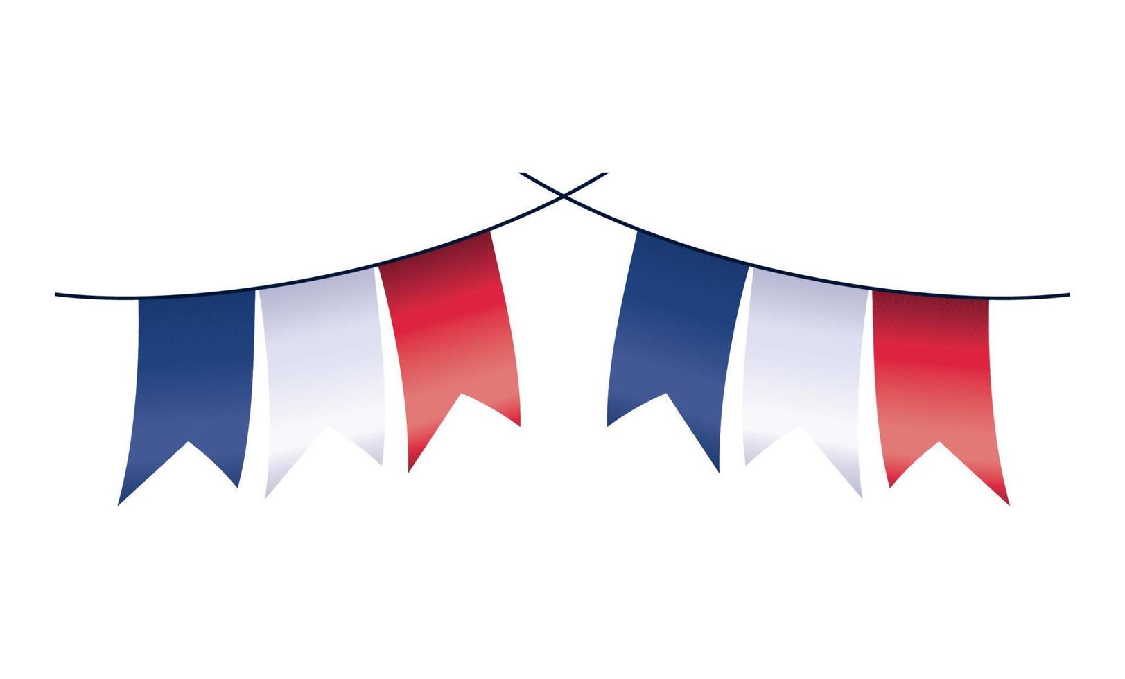 french garlands pair vector