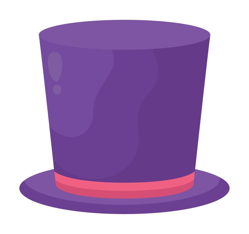 sombrero de copa morado vector