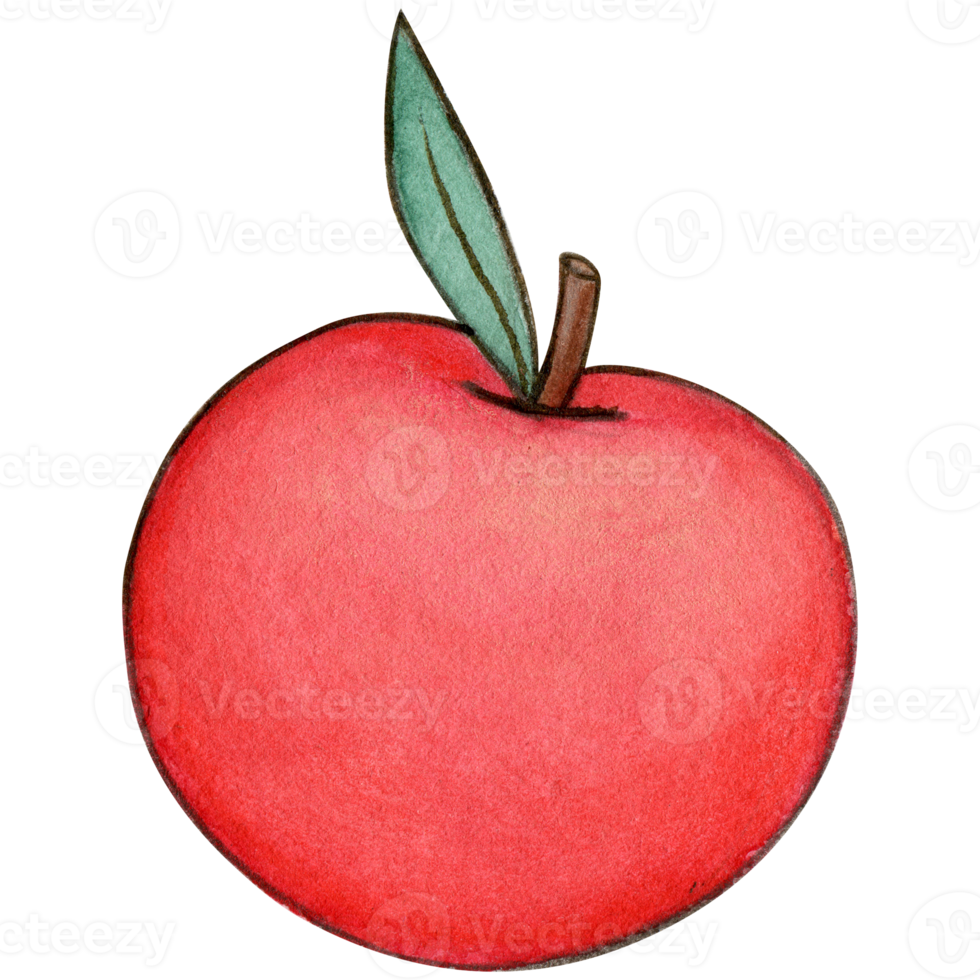 Free Watercolor cute cartoon apple 21381207 PNG with Transparent Background