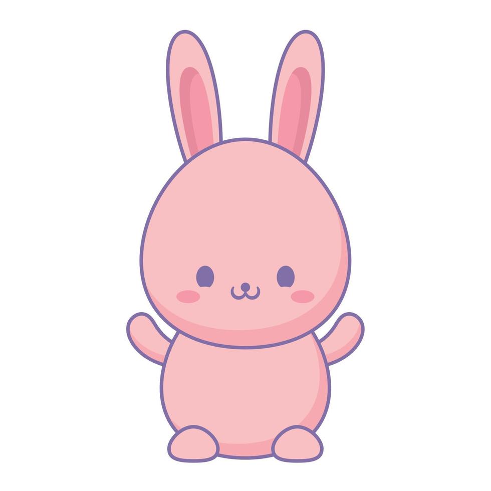 cute pink bunny vector