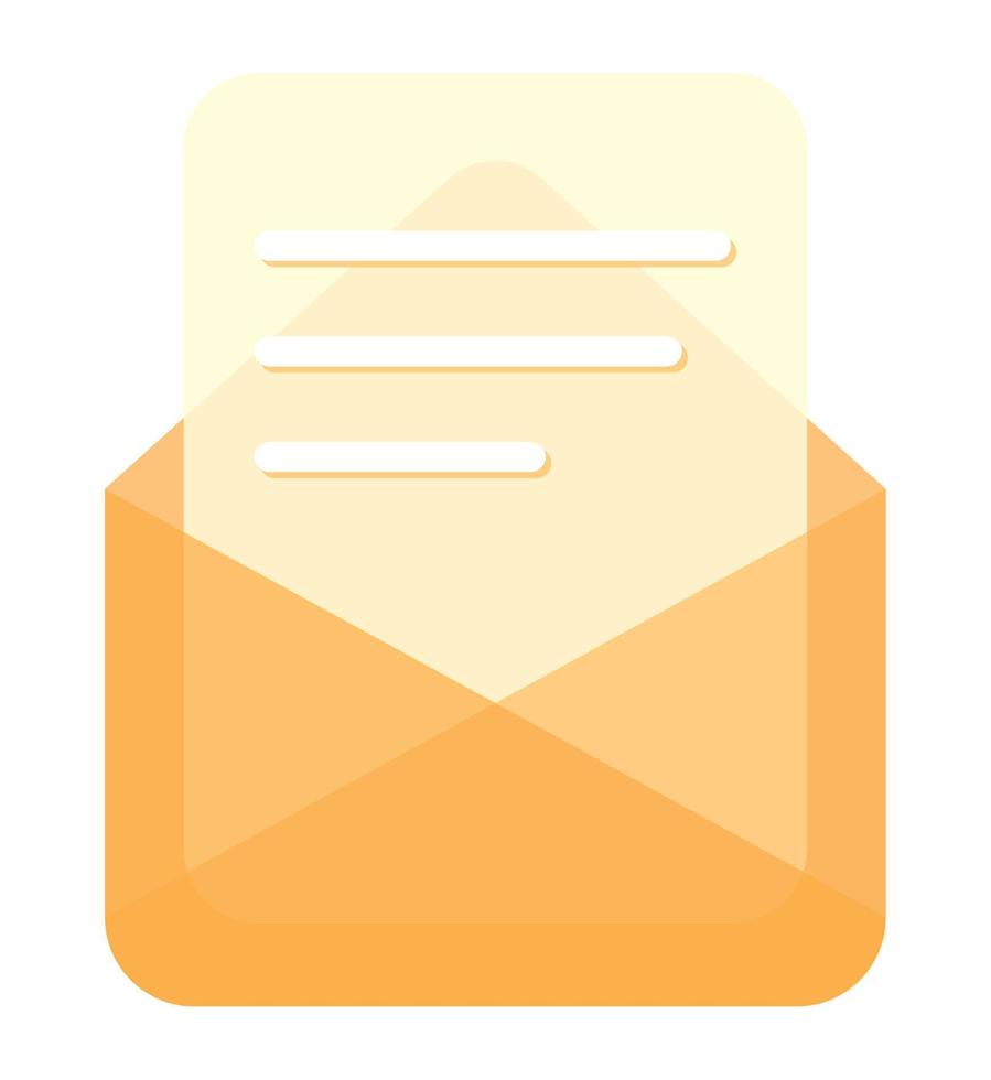 glassmorphism letter envelope vector