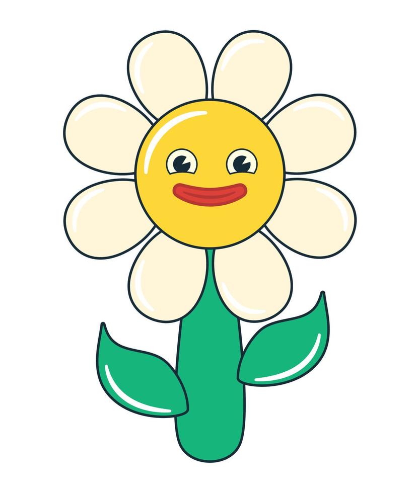 smiling flower design vector